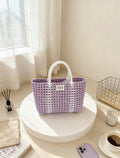 RattanBreeze Lavender Woven Tote Bag